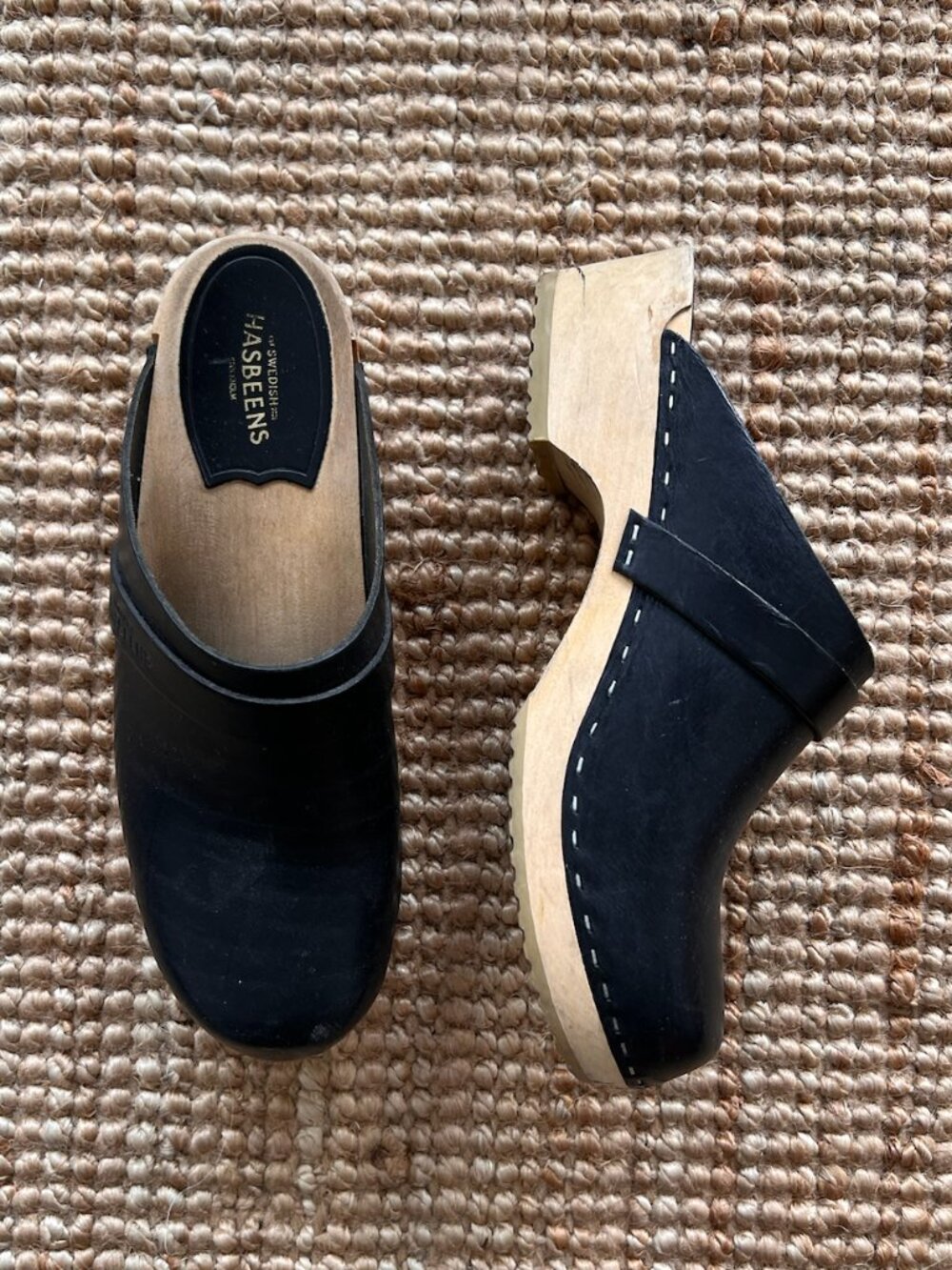 Hasbeens Black Clogs